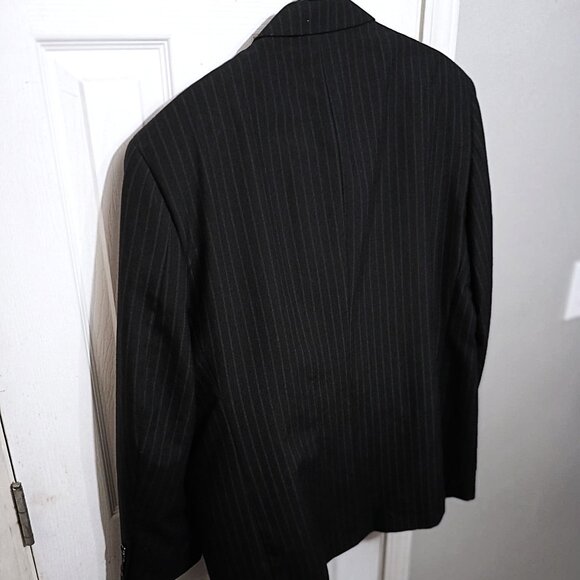 Enrico Gelini Men 2 Piece Dark Blue Pinstripe Suit 42S - Picture 5 of 16